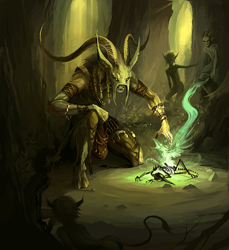 Demon summoning in a cave