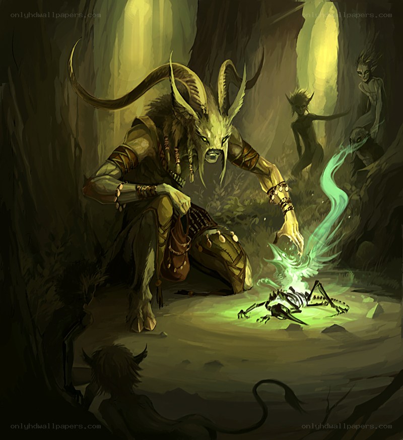 Demon summoning in a cave
