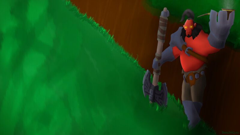 demon warrior with axe