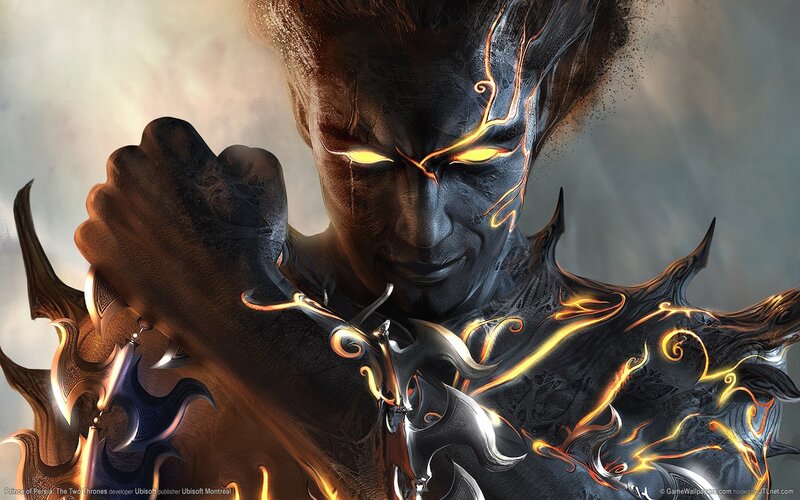 Demon Warrior with Glowing Eyes — Black, Dramatic, Digital Art