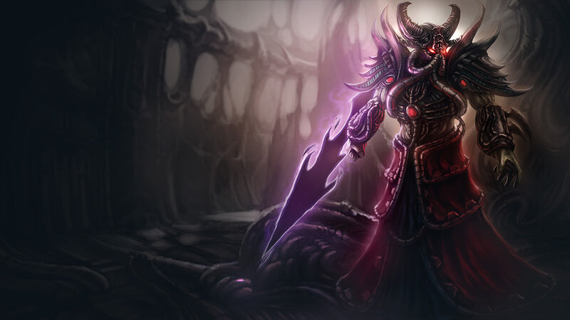 Demon Warrior with Glowing Sword — Purple