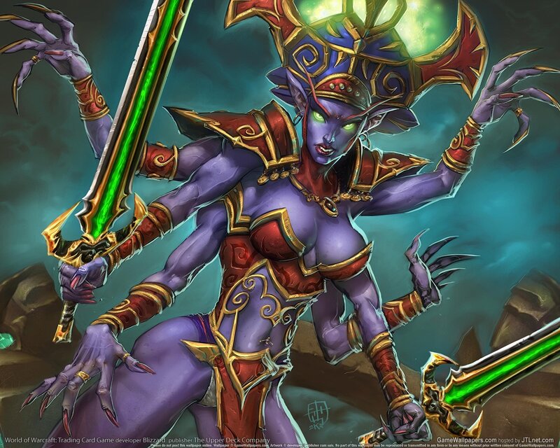 Demon warrior with green sword