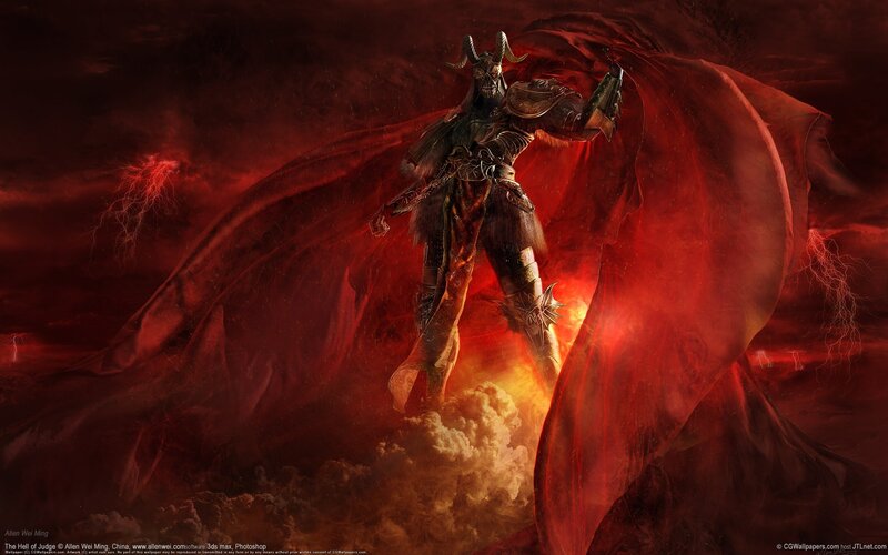 Demon Warrior with Red Cape