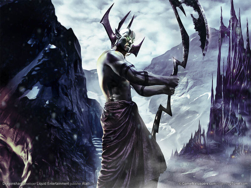 Demon Warrior with Scythe — Purple