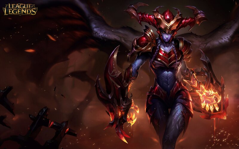 Demon Warrior with Wings — Red, Dramatic, Digital Art