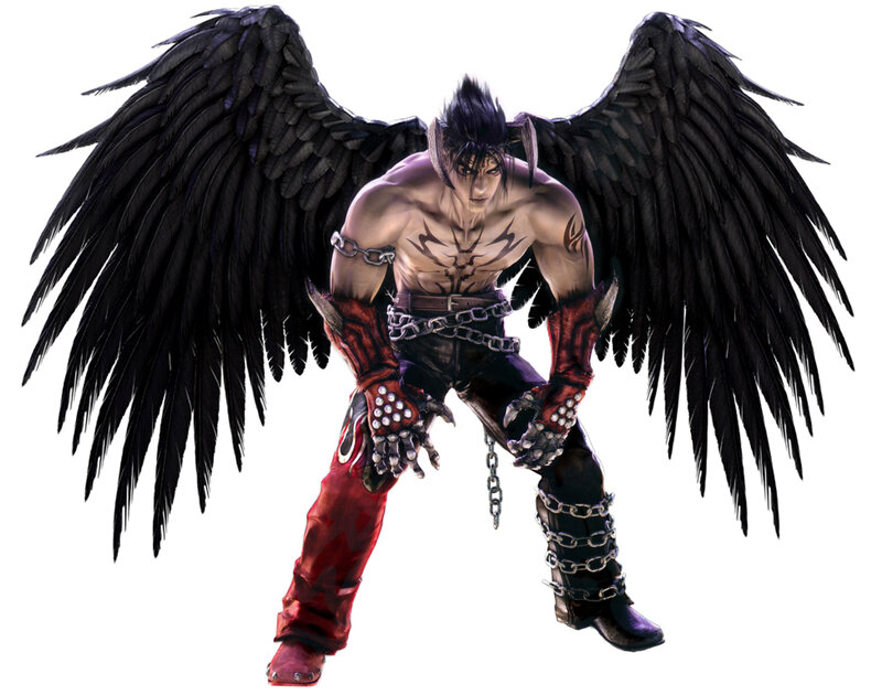 Demon with black wings