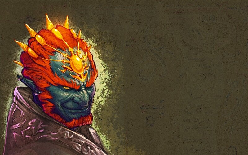 demon with fiery crown