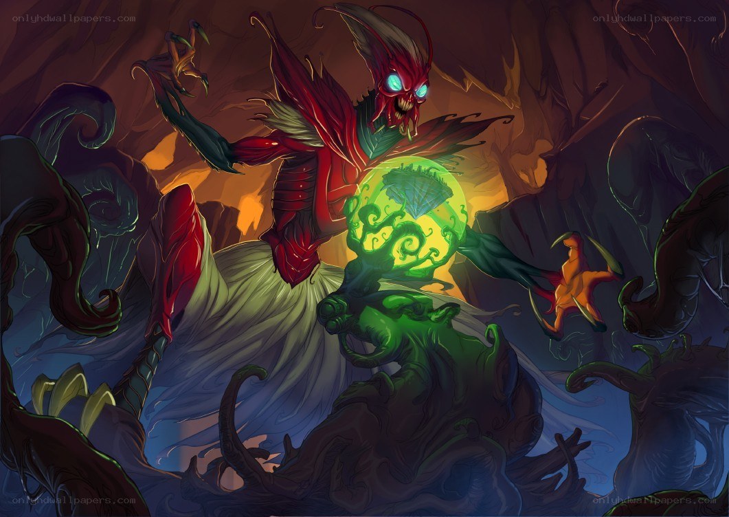 demon with glowing orb