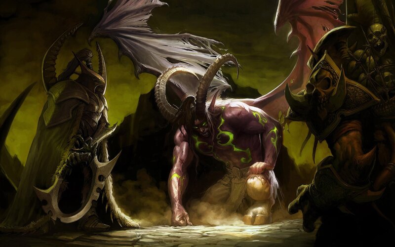 Demon with Green Tattoos — Dark, Dramatic