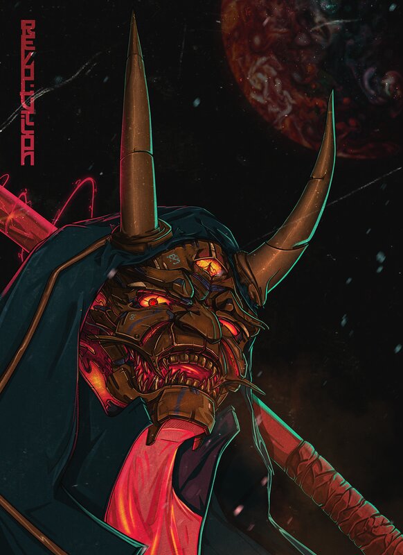 Demon with Horns and Mask