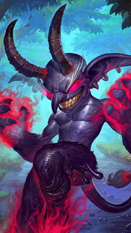 Demon with Horns and Wings — Purple, Dramatic, Digital Art
