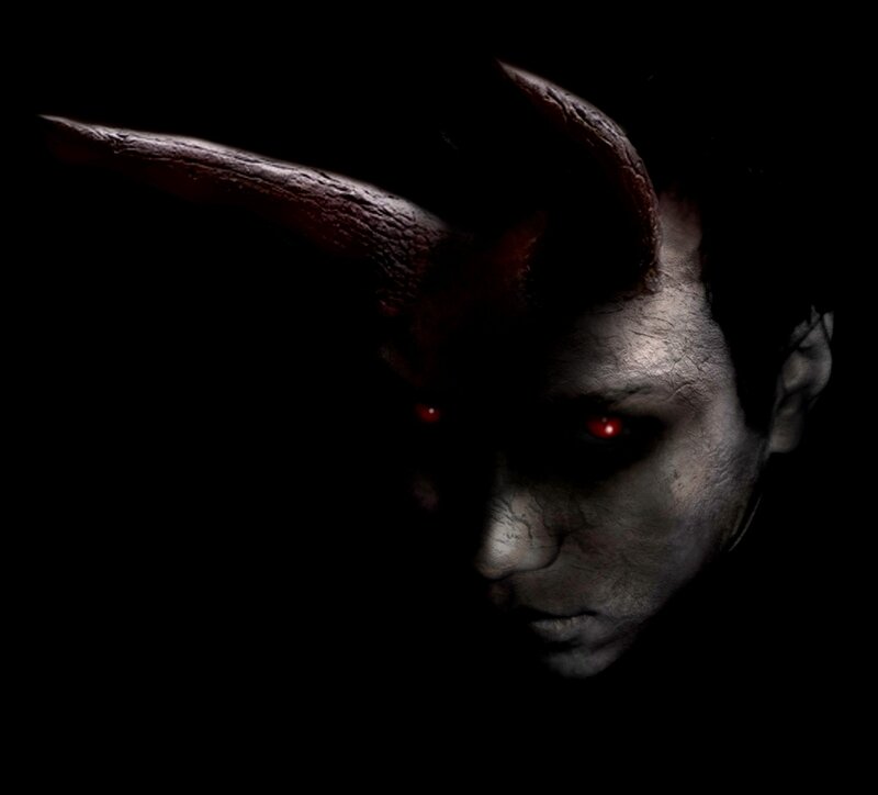demon with red eyes
