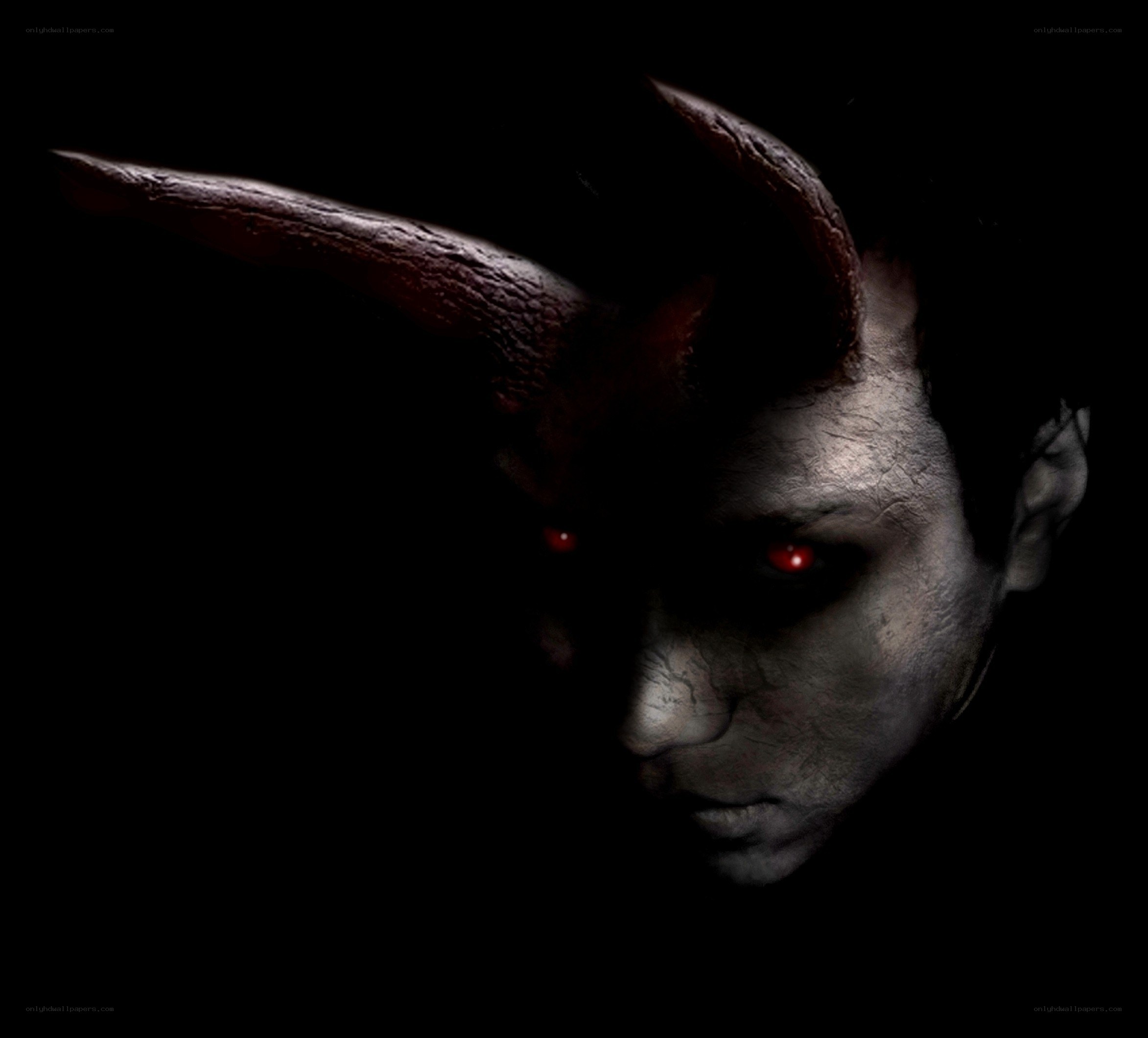 demon with red eyes