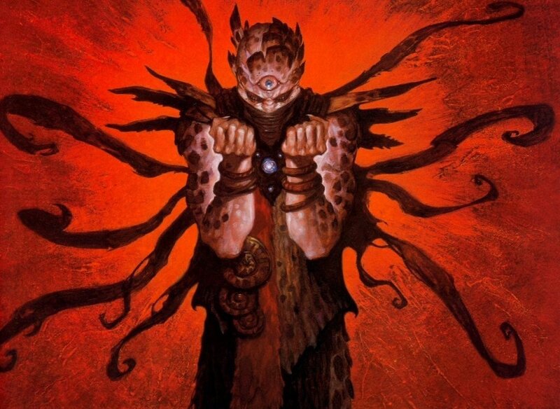 demon with tentacles and single eye