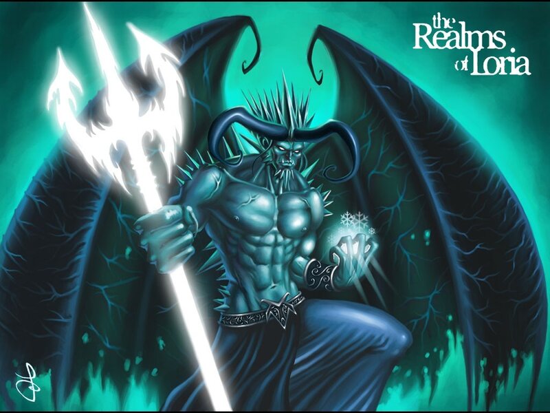 Demon with trident in Loria