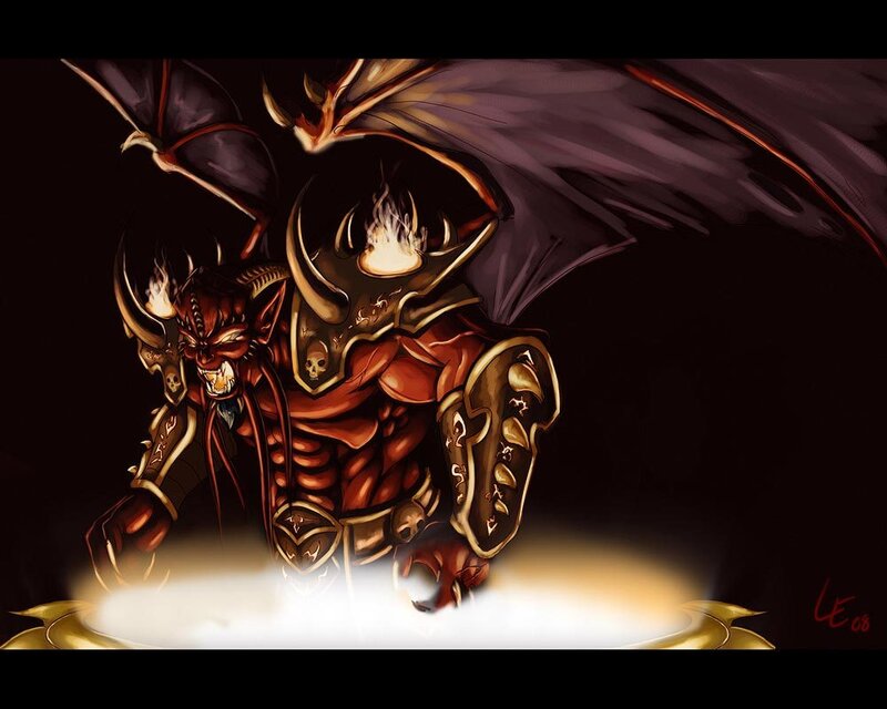 Demon with Wings and Armor