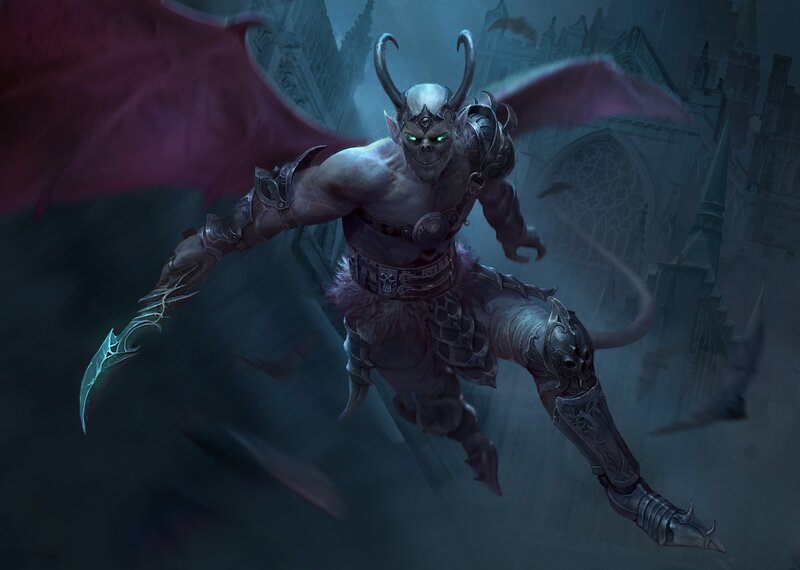 Demon with Wings and Claws