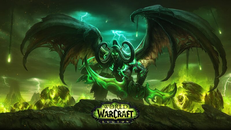 Demon with Wings and Horns — Green, Dramatic, Menacing