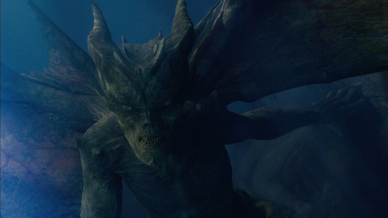 Demon with Wings — Blue, Dramatic