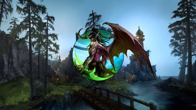Demon with Wings — Green, Dramatic