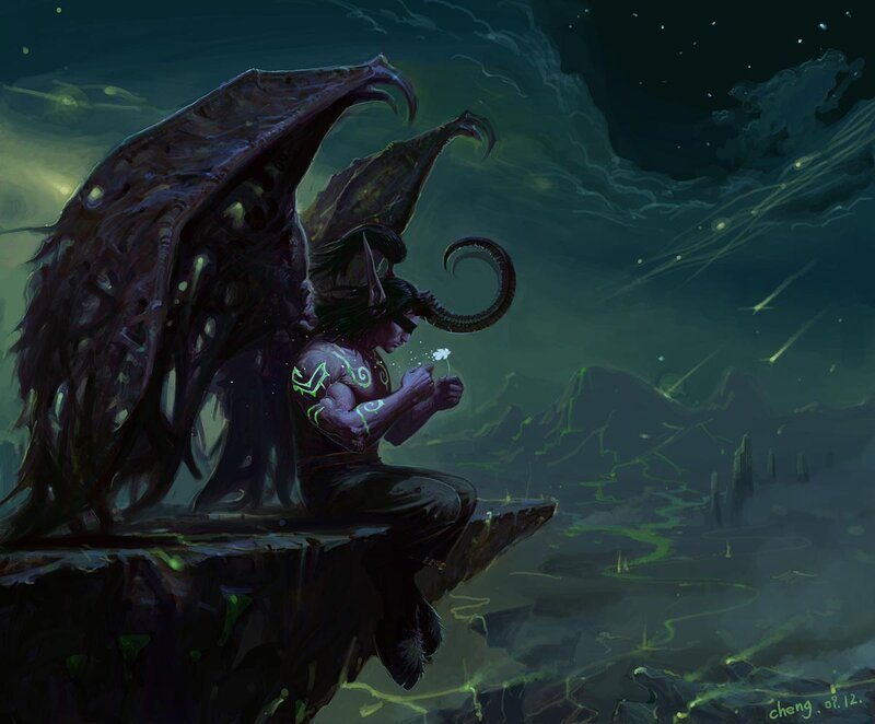 Demon with Wings — Green