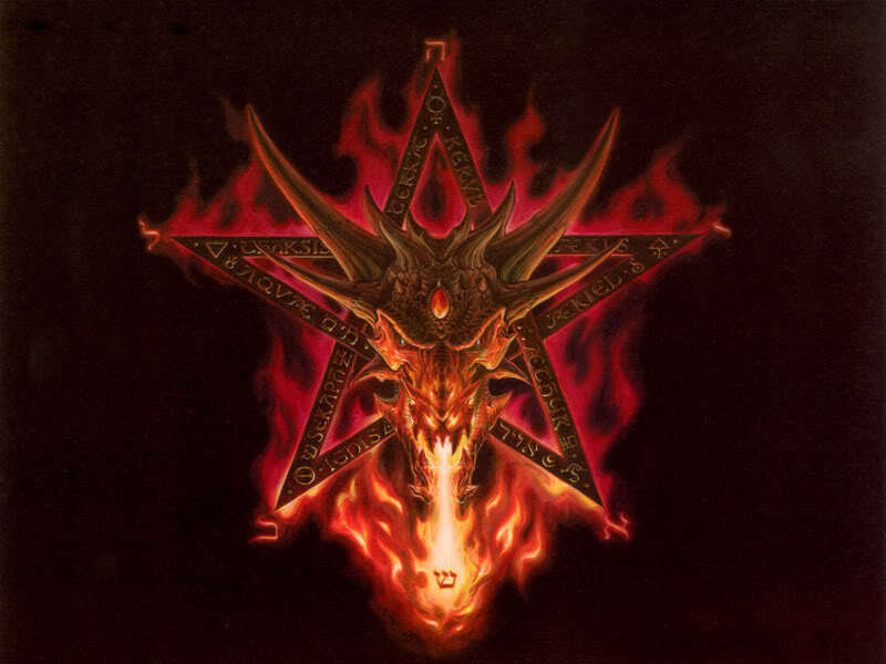 demon within a pentagram