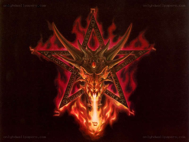 demon within a pentagram
