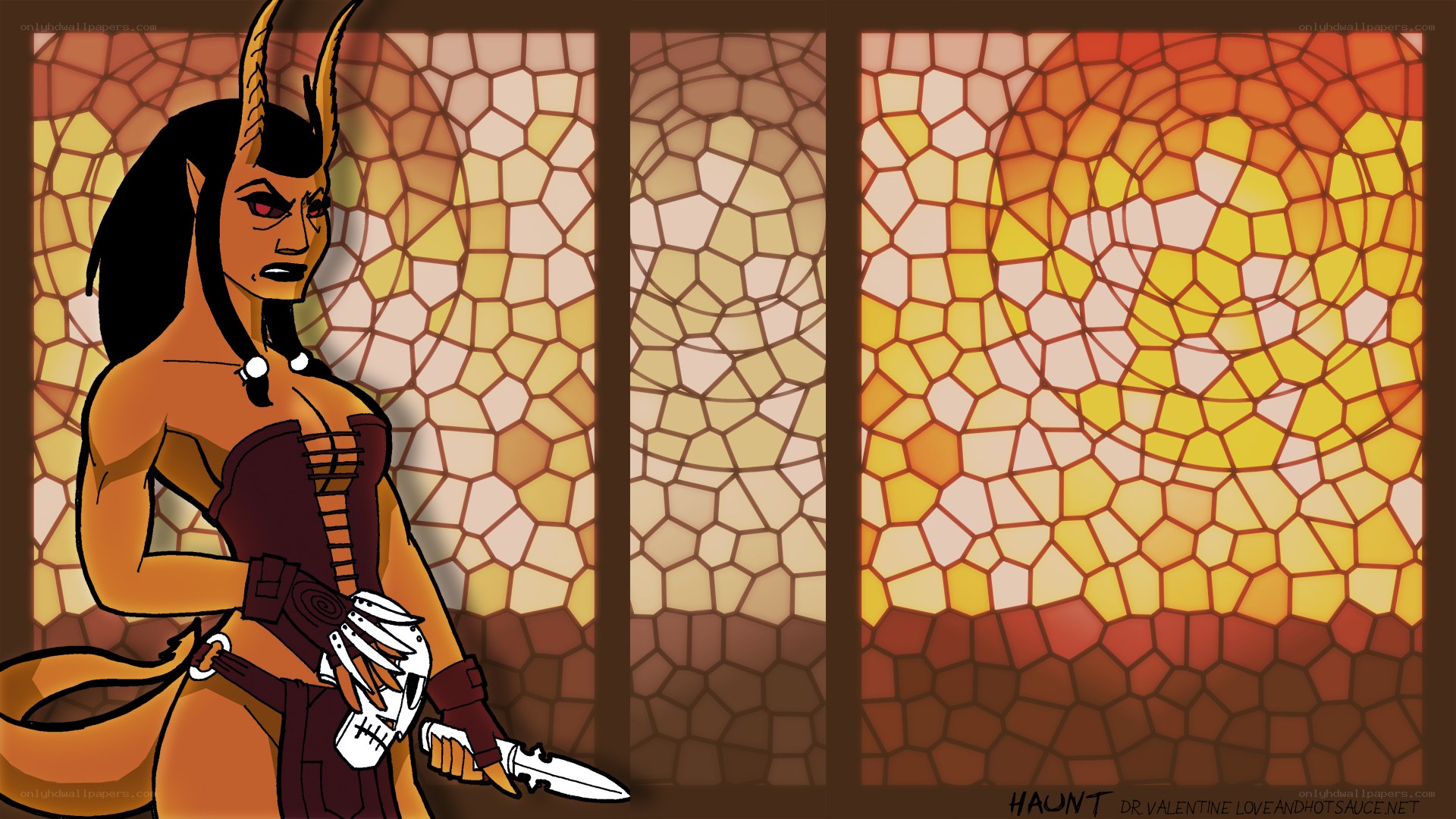 Demon woman with dagger