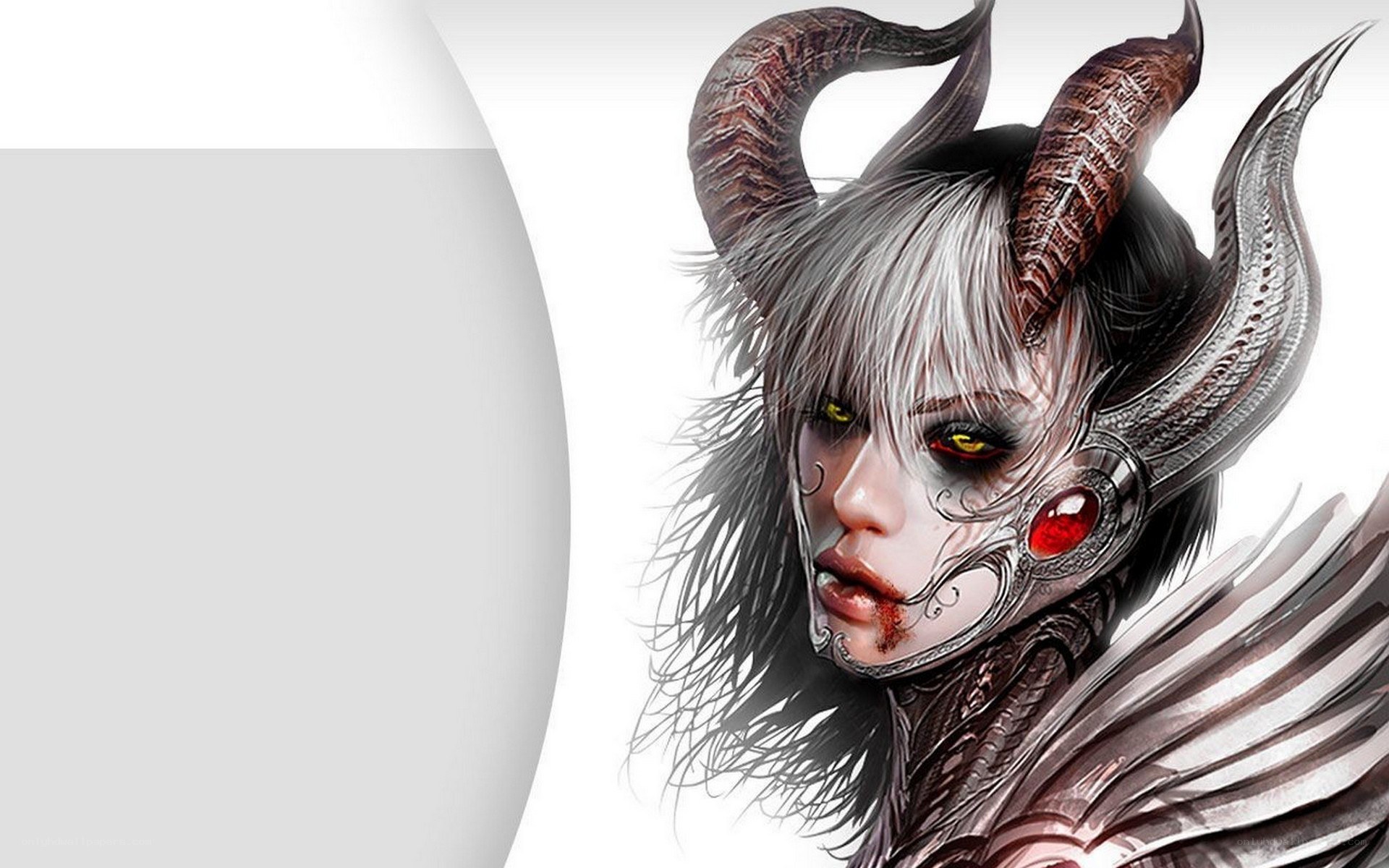 demon woman with horns