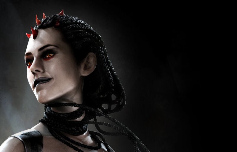 demon woman with horns