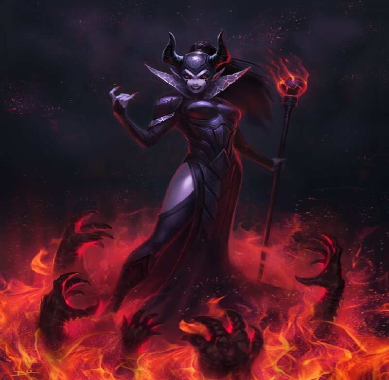 Demon Woman with Staff