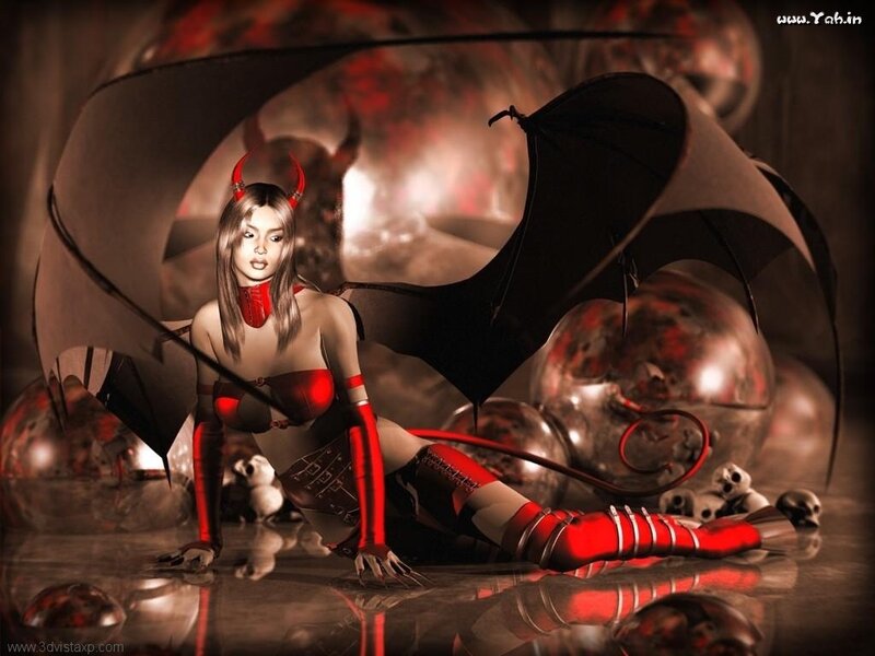 demon woman with wings
