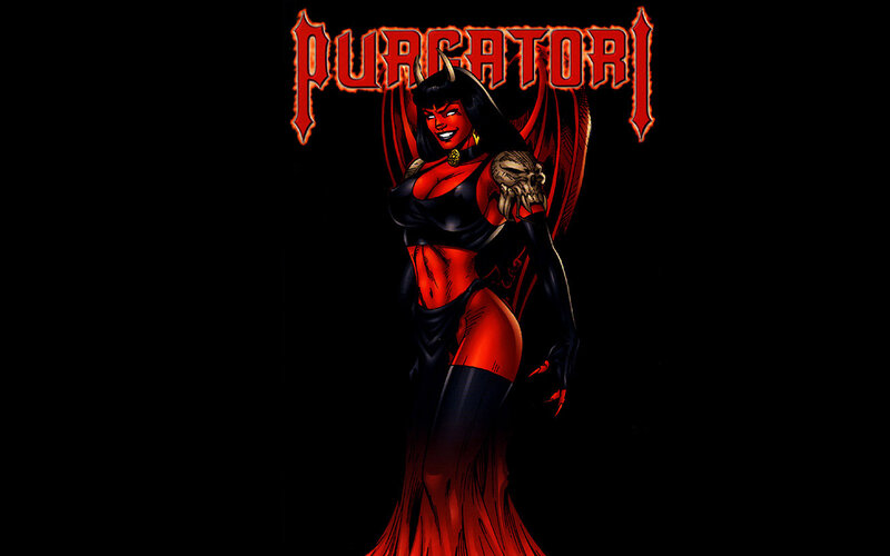 Demon Woman with Wings — Black, Dark, Comic