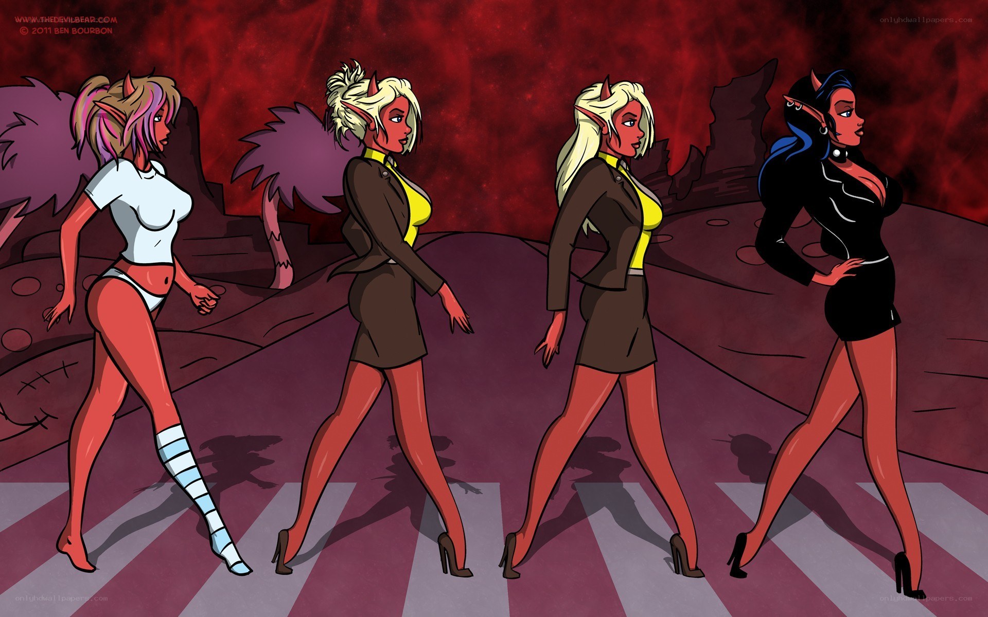 demon women walking