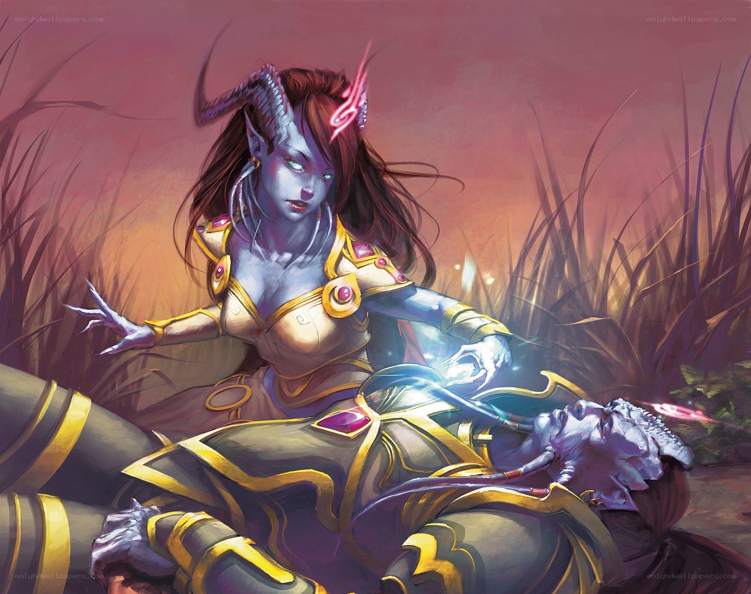 Demoness with fallen enemy