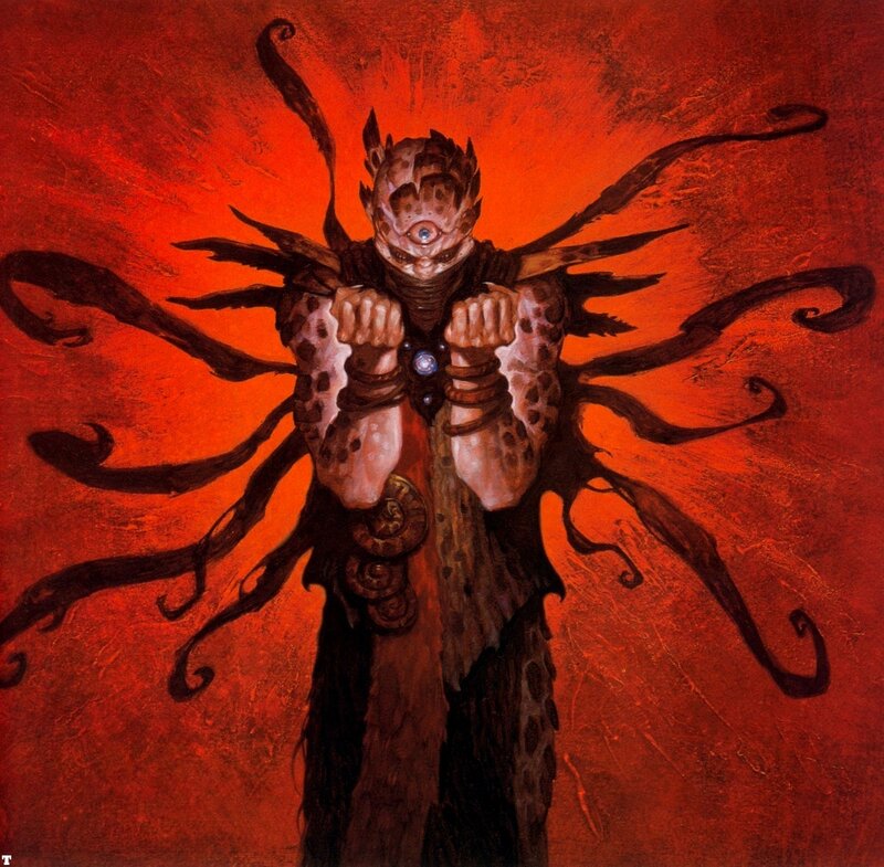 demonic entity with tentacles