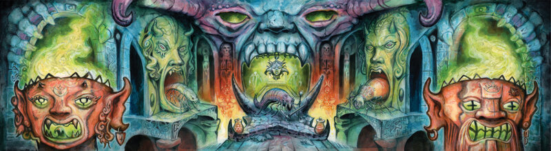 Demonic Faces in Temple