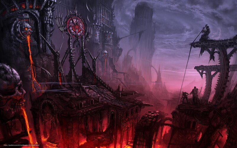 Demonic Fortress in Ruins — Red