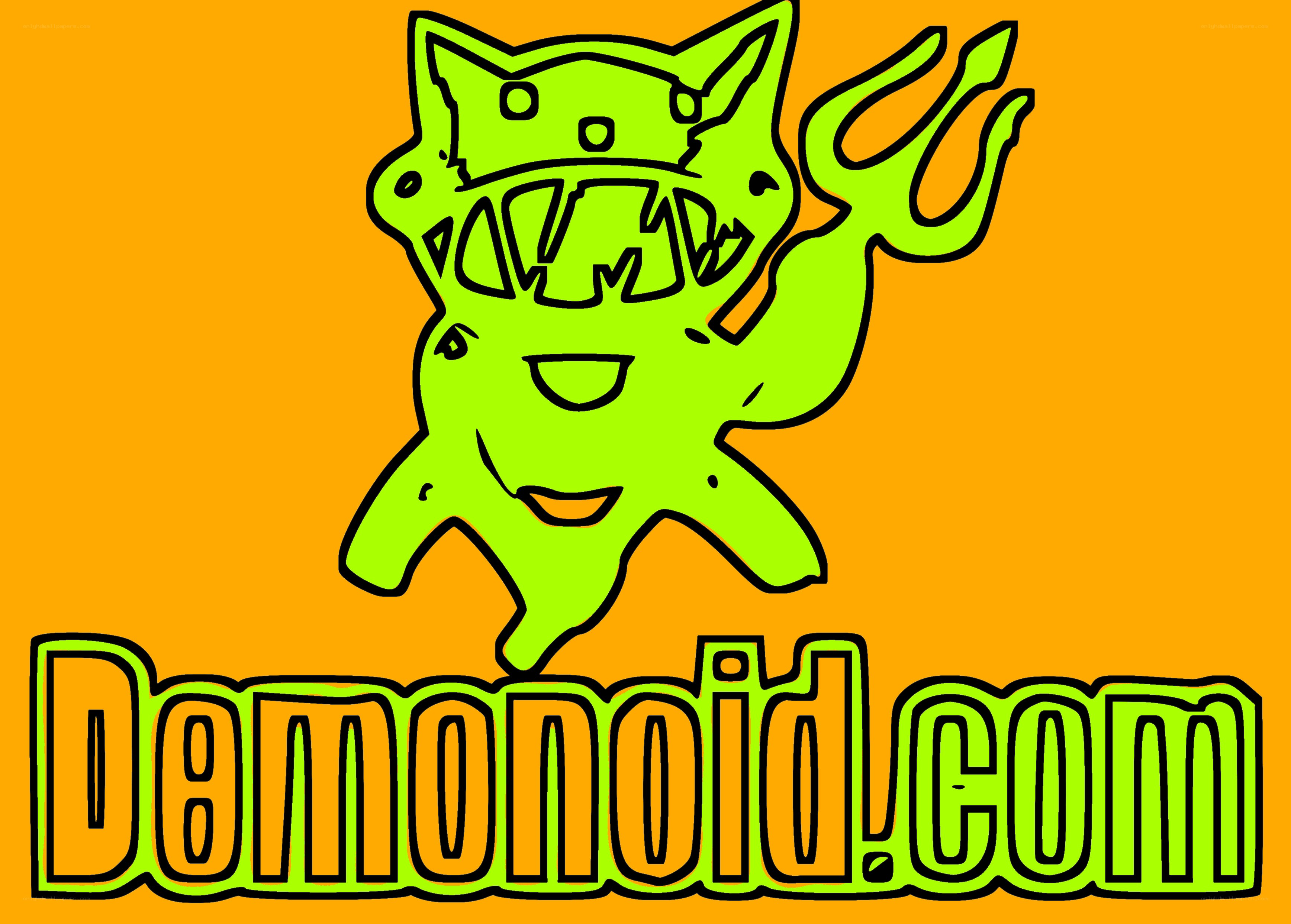 Demonoid logo with green demon