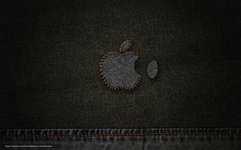 denim apple logo wallpaper