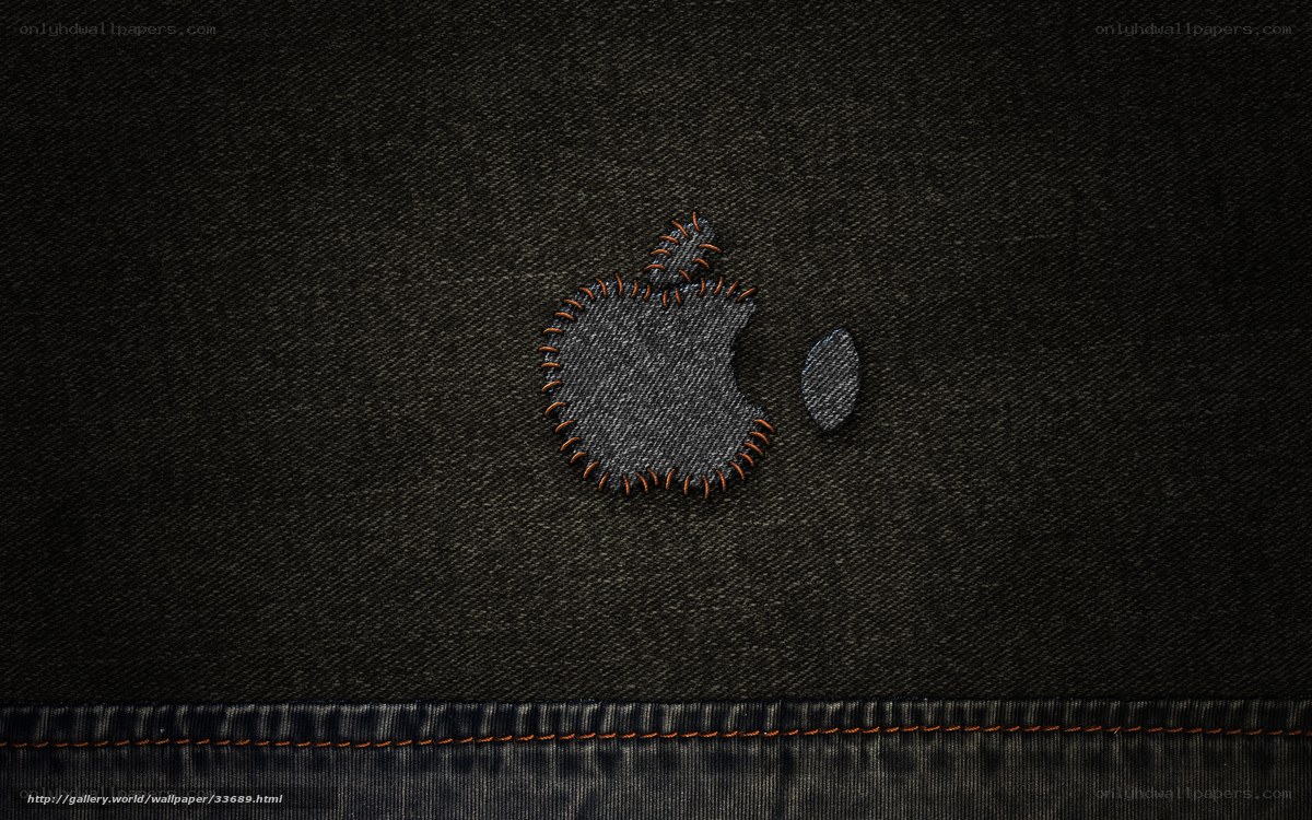 denim apple logo wallpaper