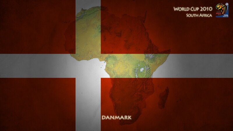 Denmark flag with Africa map