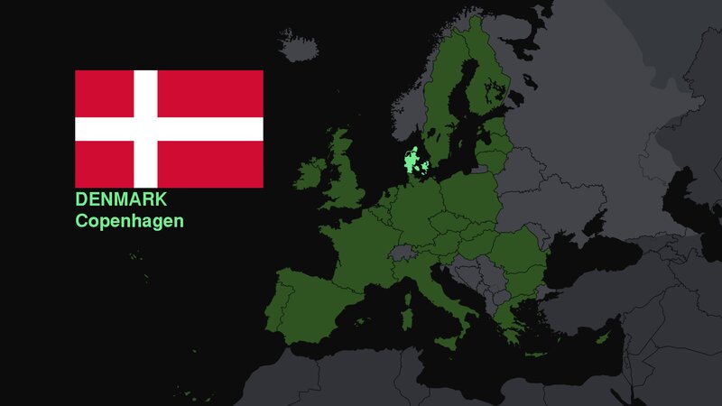 Denmark on Map