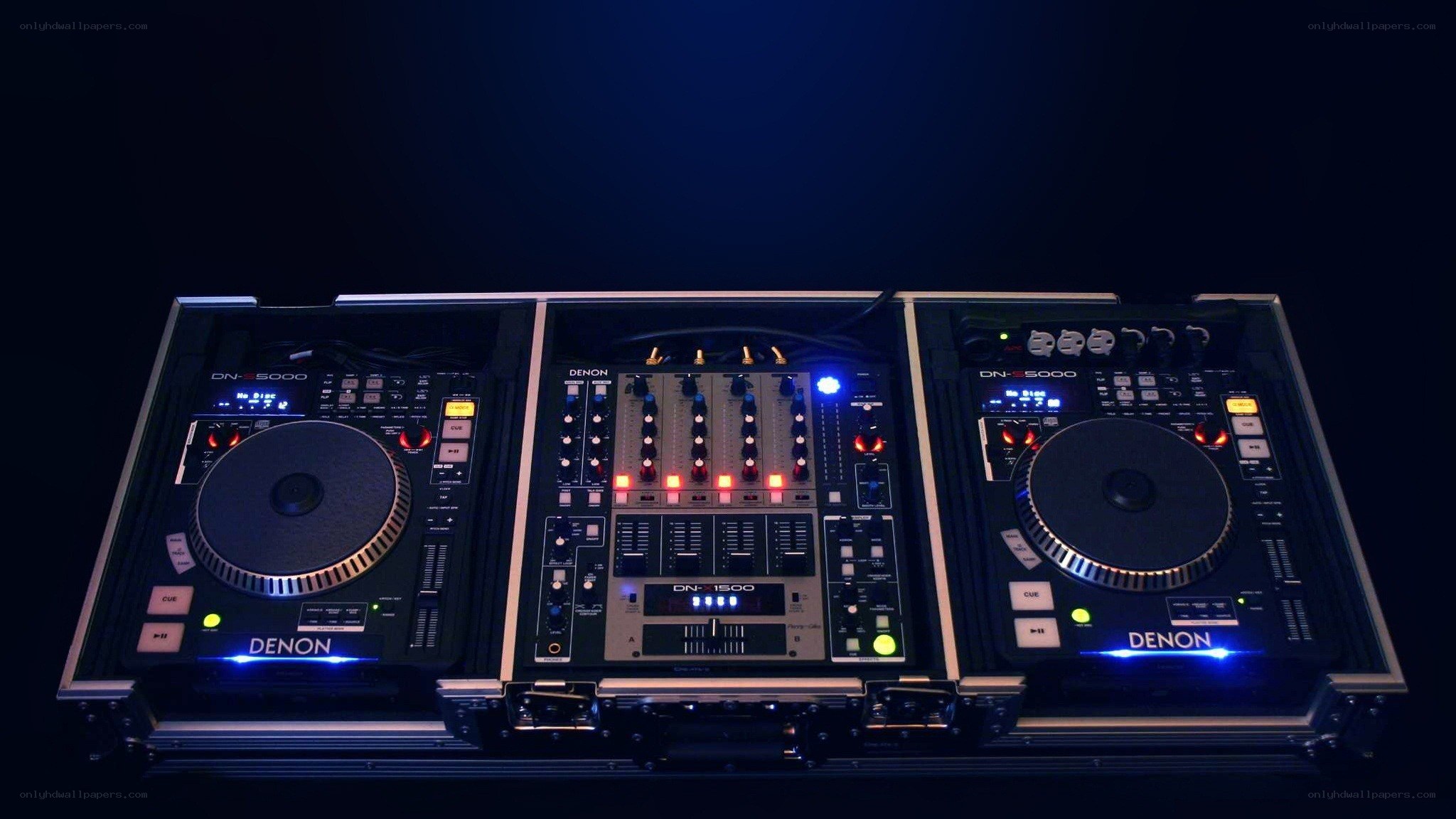 Denon DJ equipment setup