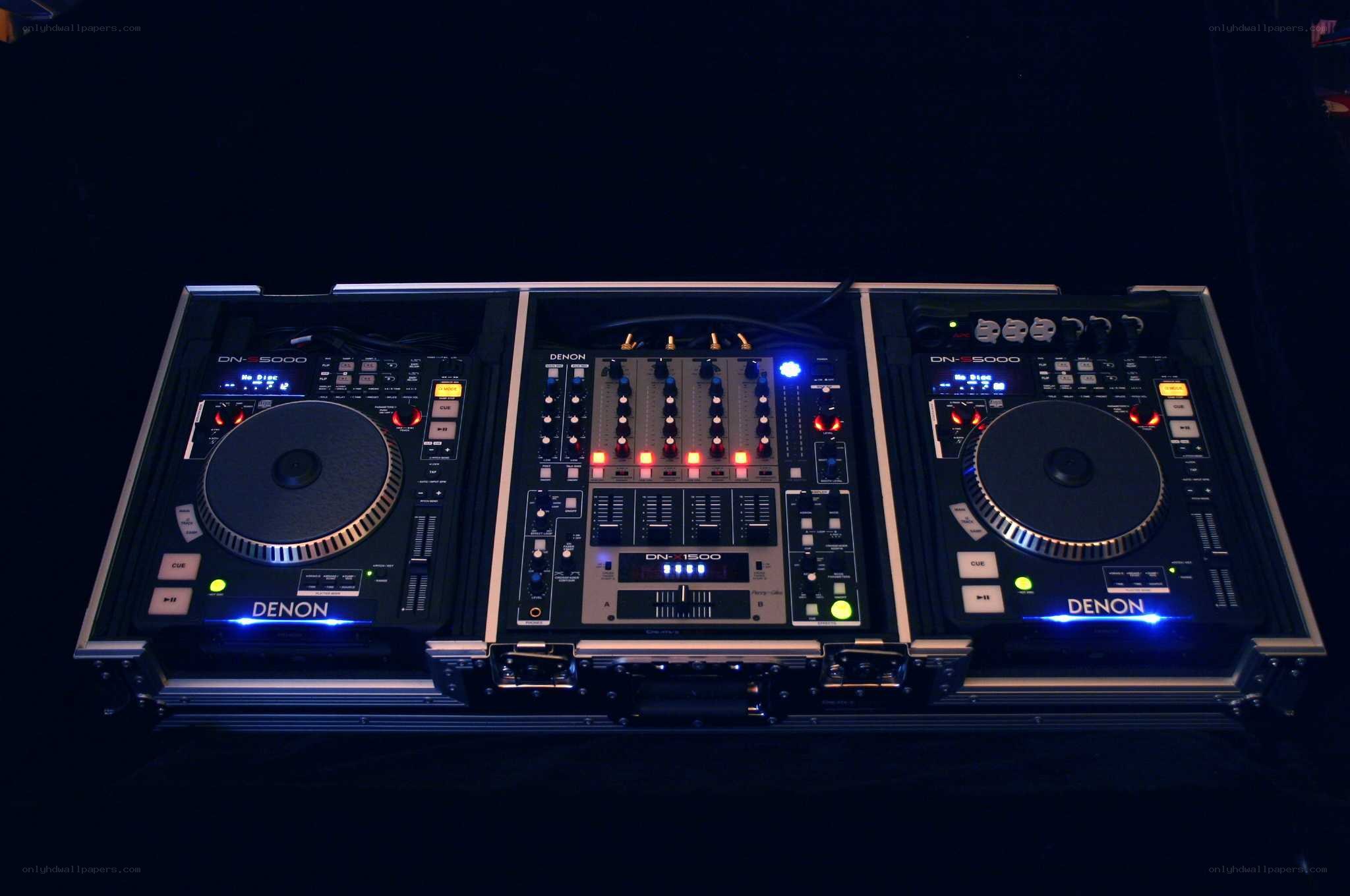 Denon DJ equipment setup