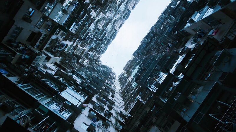 Dense Apartment Buildings — Blue, Dystopian
