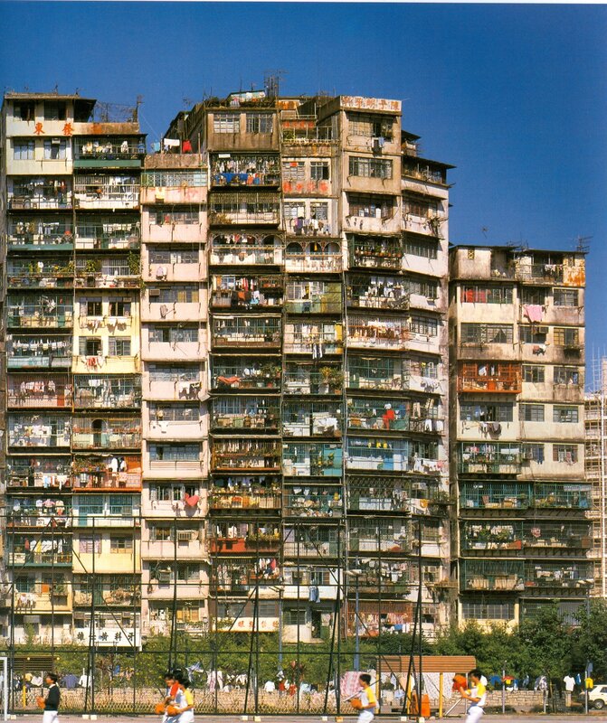 Dense apartment buildings in Hong Kong