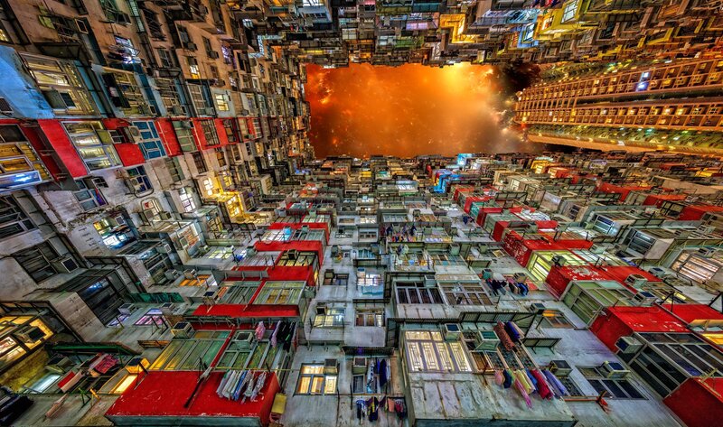 Dense Apartment Buildings — Orange