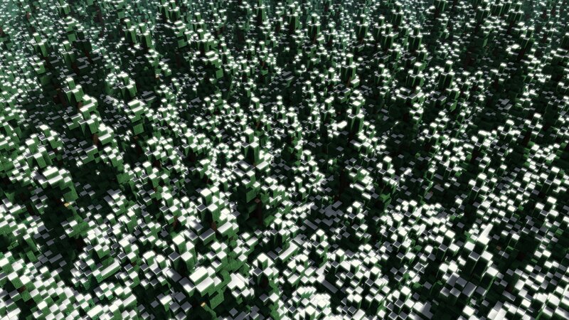dense blocky forest