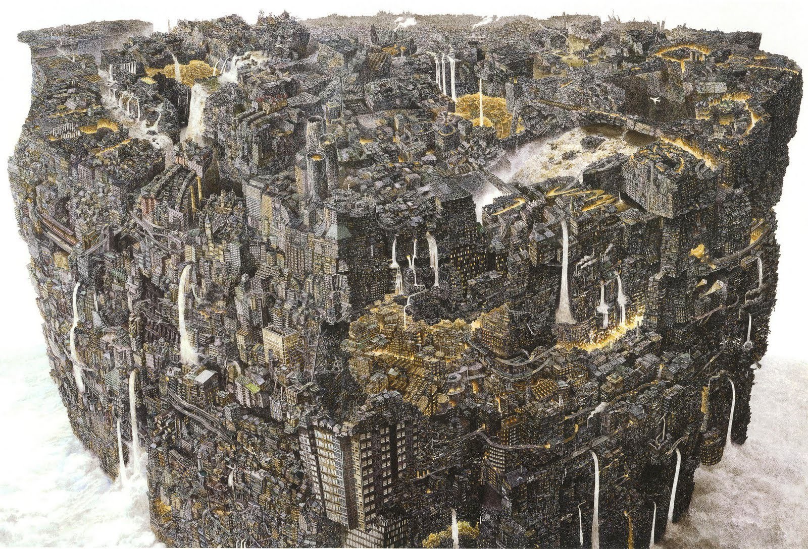dense futuristic cityscape